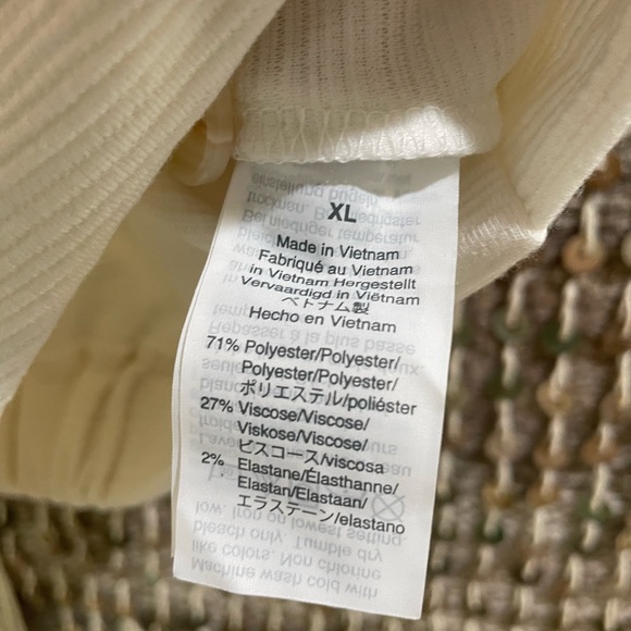 NWT J Crew white cream tie-front ribbed tank - Picture 6 of 6